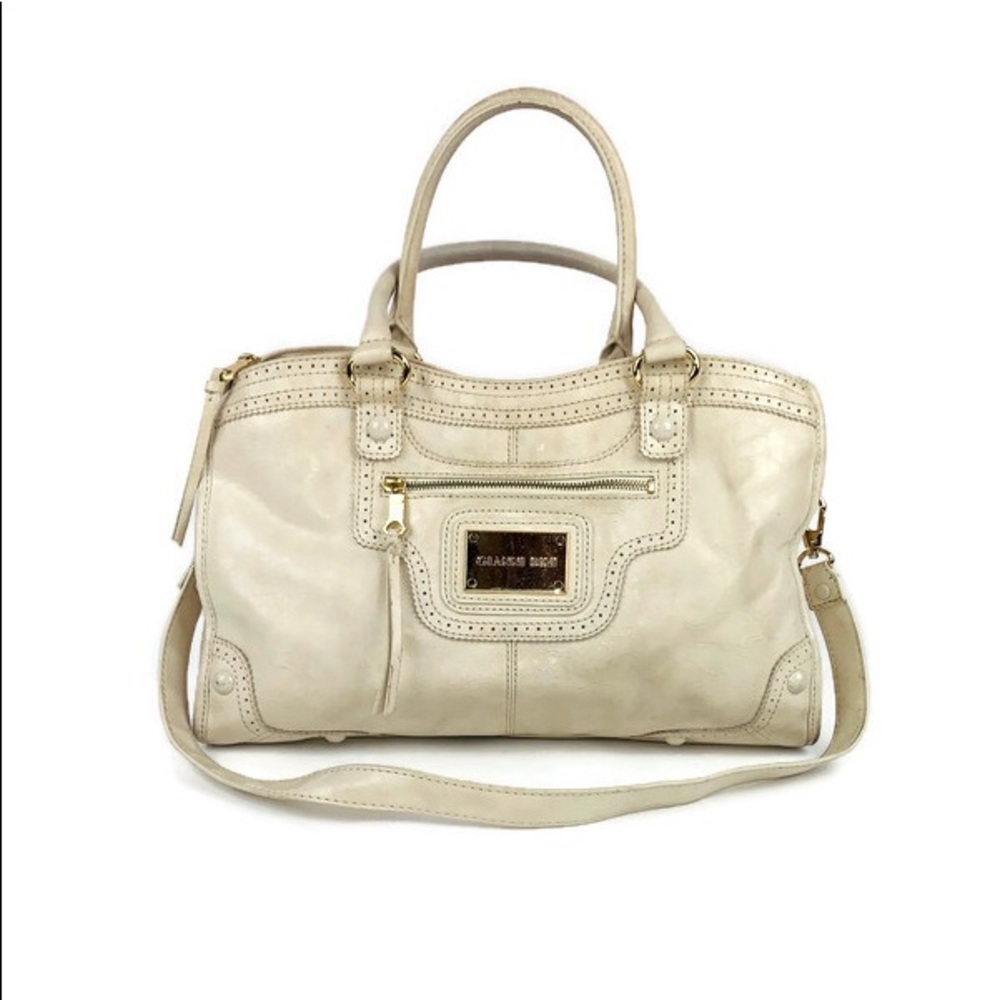 Gianni Bini Cream Satchel w/ Removable Strap